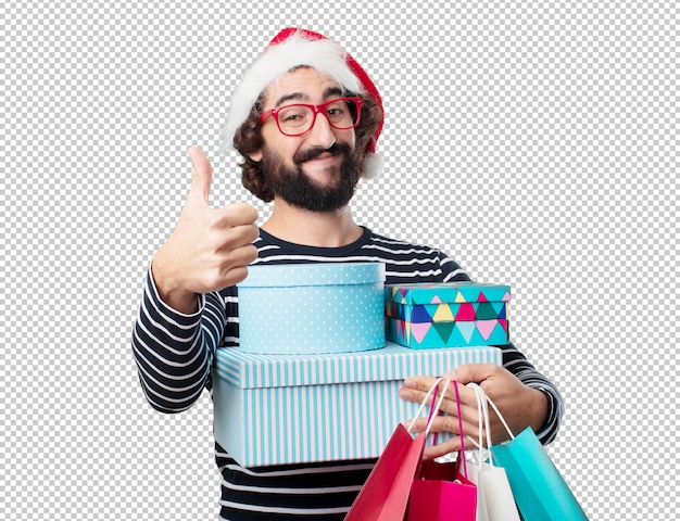 PSD concept de noël jeune homme