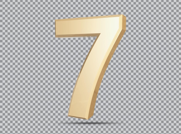 concept d'or rendu 3d numéro 7