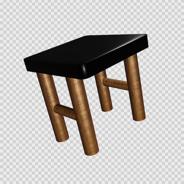 PSD concept de rendu 3d de chaise simple