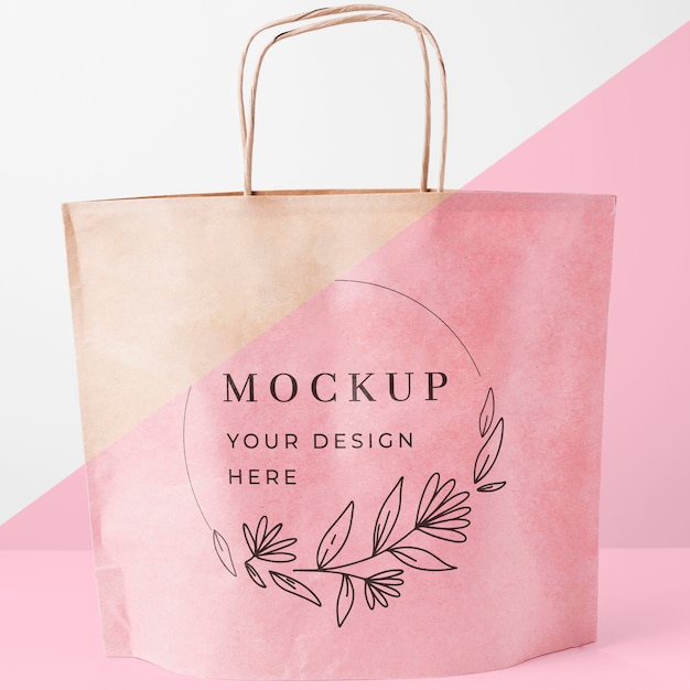 Concept de sac en papier avec maquette