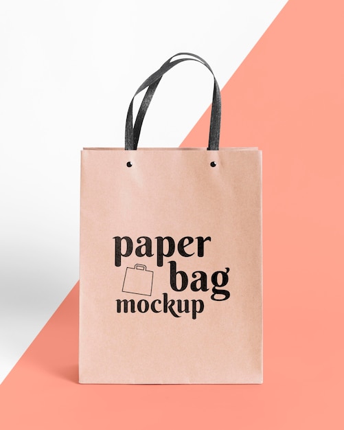 Concept de sac en papier avec maquette