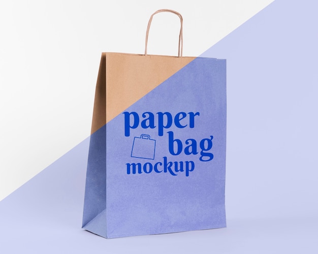 Concept de sac en papier avec maquette