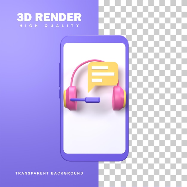 Concept De Support En Ligne De Rendu 3d Avec Service 24 Heures Sur 24.