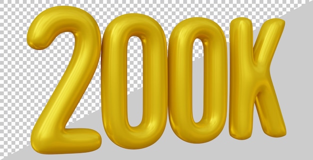 Conception de 200 000 abonnés en rendu 3D