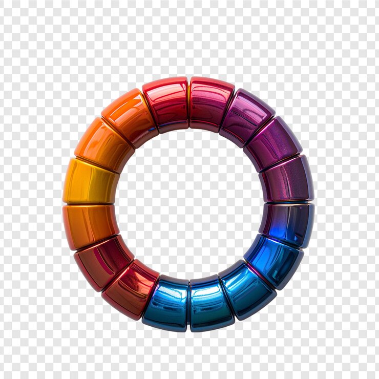 PSD une conception abstraite colorée est montrée sur un fond transparent