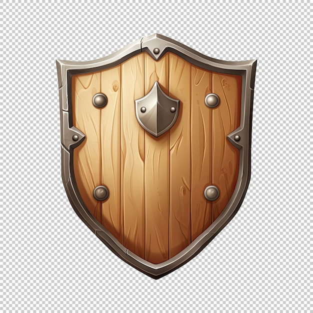 PSD conception de l'actif du jeu 2d wooden shield