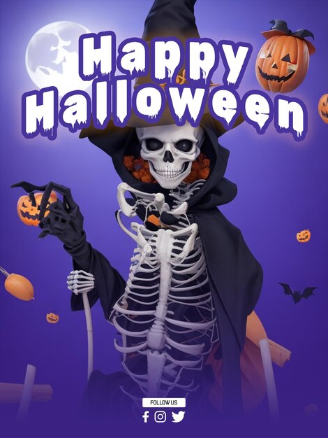 Conception D'affiche De Fête D'halloween Psd