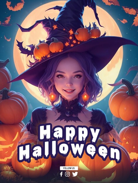 Conception D'affiche De Fête D'halloween Psd