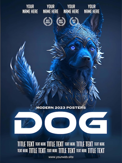 Conception D'affiche Moderne Avec Fond De Chien