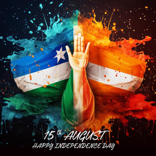 PSD conception d'affiche pour la célébration de la fête de l'indépendance de l'inde le 15 août
