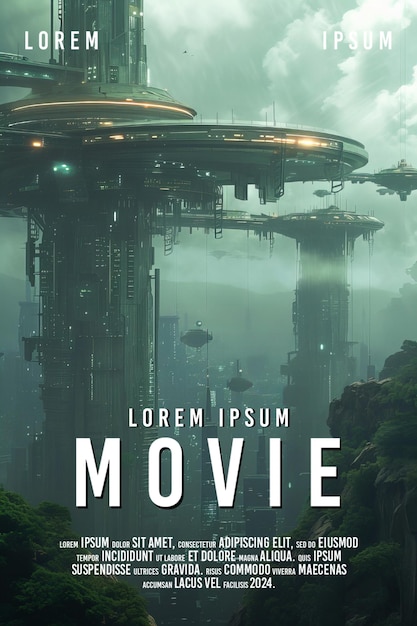 PSD conception de l'affiche de sci fi movi