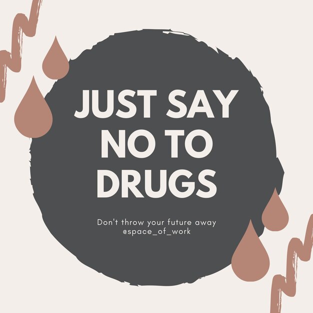 PSD conception d'affiches de sensibilisation à la drogue