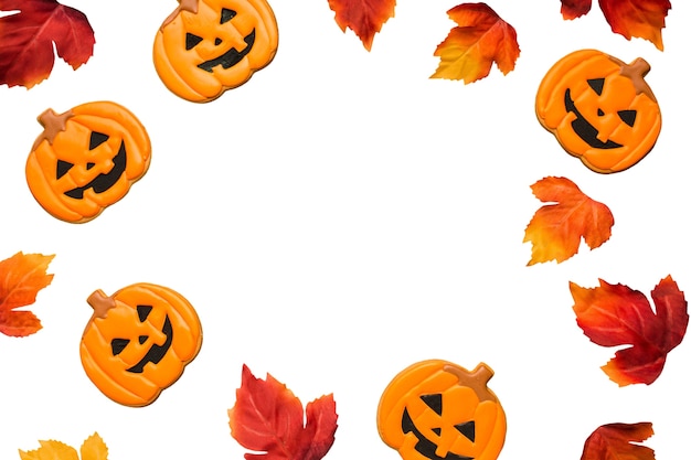 Conception de biscuits d'Halloween isolée
