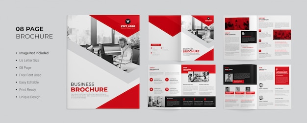 PSD conception de brochures commerciales pages