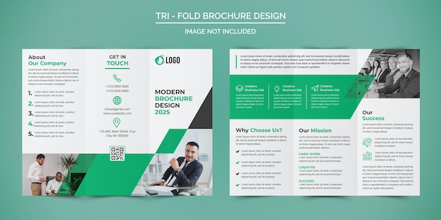 PSD conception de brochures professionnelles à trois volets