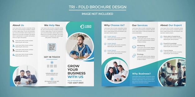 PSD conception de brochures professionnelles à trois volets