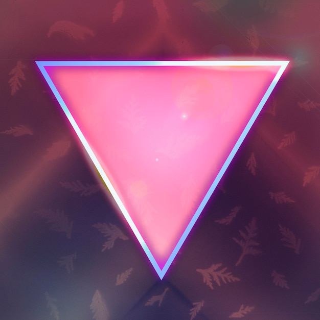 Conception de cadre triangulaire lumineux au néon