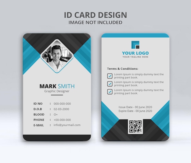 Conception de carte d'identité de bureau avec carte d'identité