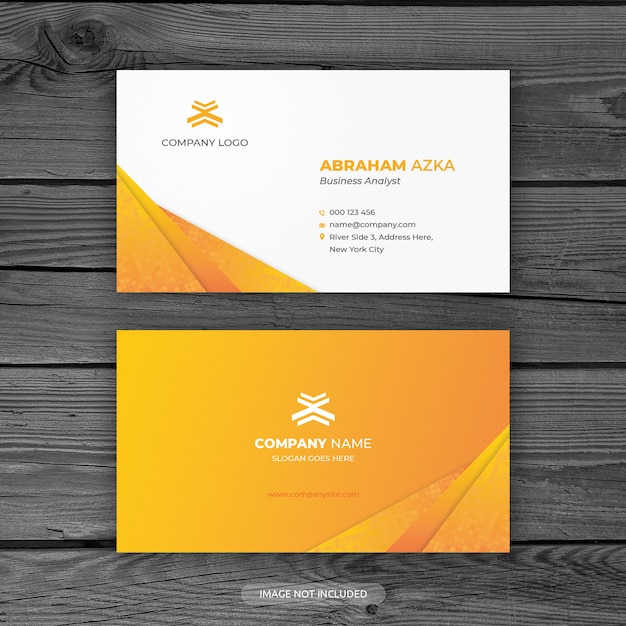 Conception de carte de visite orange moderne avec concept d'entreprise