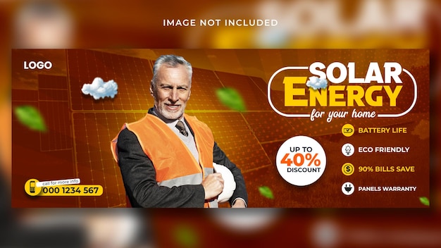 Conception de couverture Facebook pour une entreprise d'énergie solaire