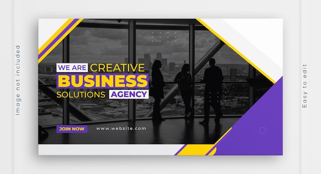 Conception créative de bannières commerciales pour la page d'atterrissage du site Web et les publicités de marketing numérique