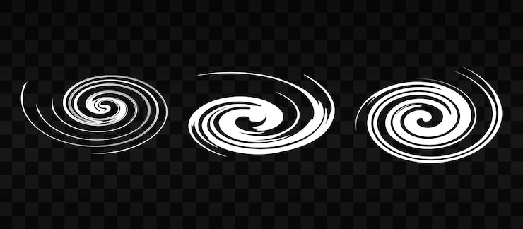 PSD conception de cyclone sur fond transparent