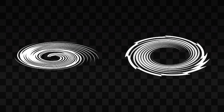 PSD conception de cyclone sur fond transparent