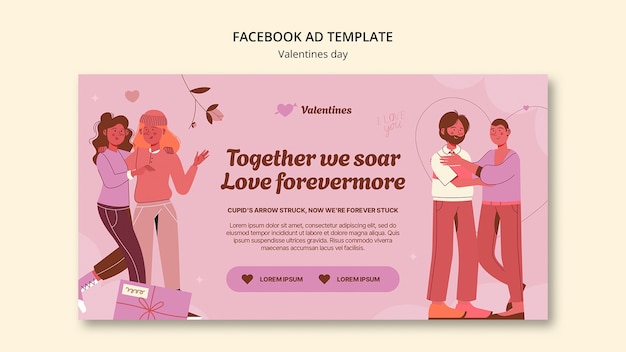 PSD conception du modèle du jour de la saint-valentin