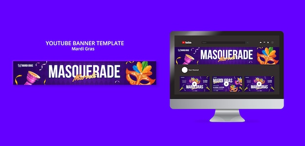 PSD conception du modèle de mardi gras