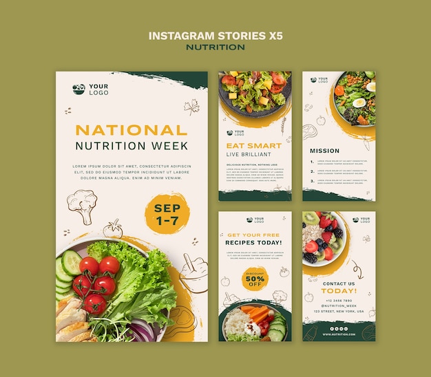 Conception du modèle de la semaine nationale de la nutrition