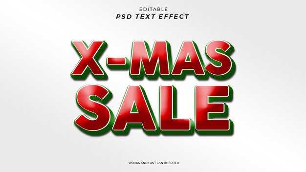 Conception éditable D'effet De Texte De Vente De Noël