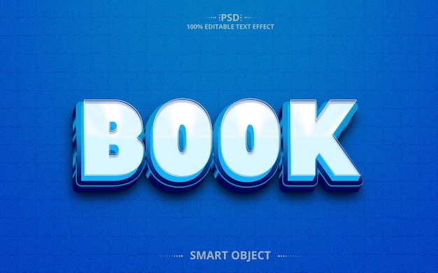 Conception D'effet De Texte 3d Livre