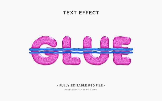 Conception d'effet de texte de colle