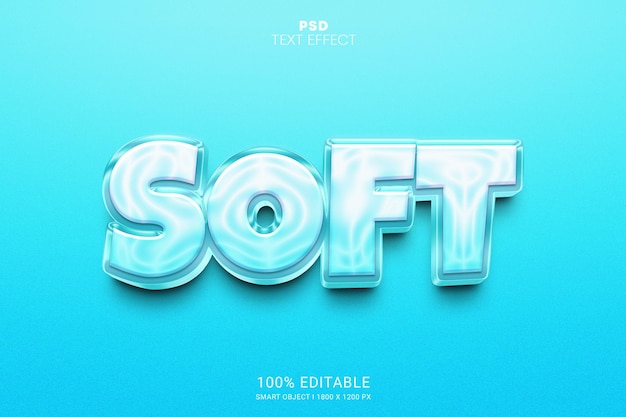 Conception D'effet De Texte Modifiable Psd Souple