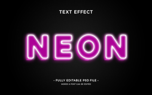PSD conception d'effet de texte neon