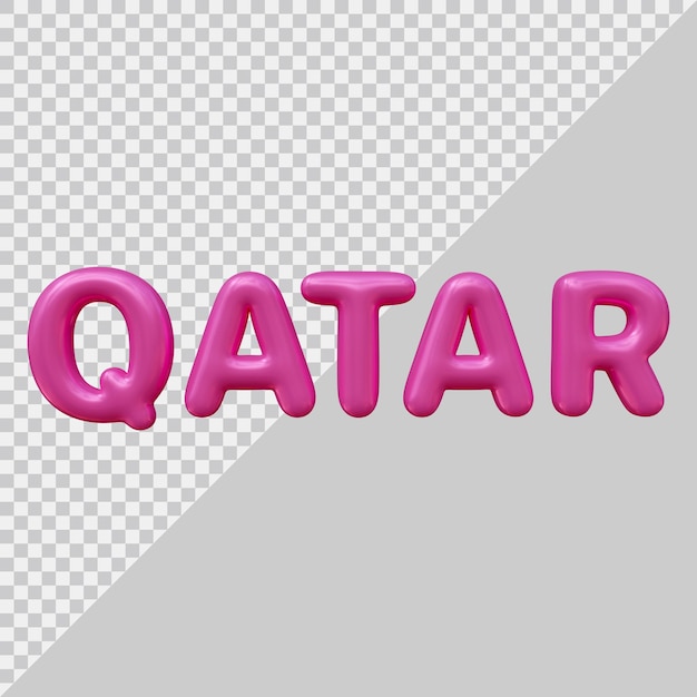 Conception D'effet De Texte Qatar Avec Un Style Moderne 3d