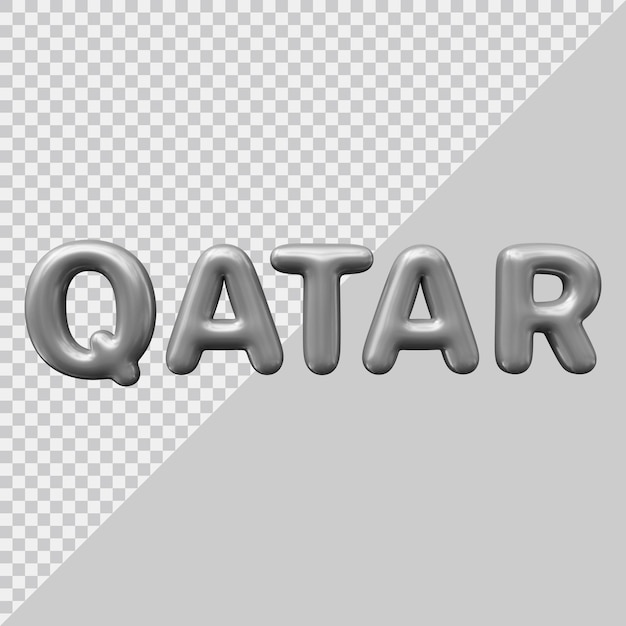 Conception d'effet de texte qatar avec un style moderne 3d