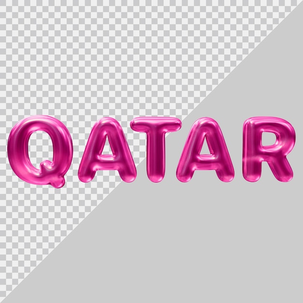 Conception D'effet De Texte Qatar Avec Un Style Moderne 3d