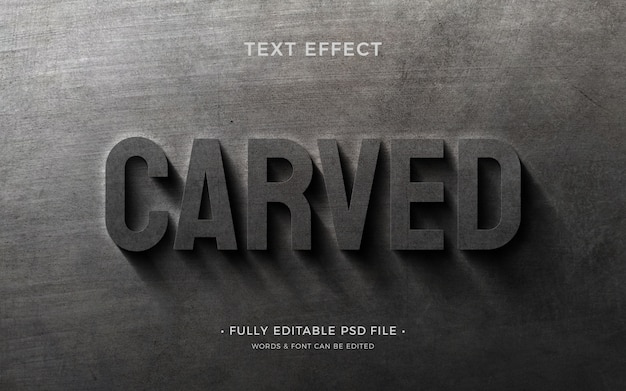Conception d'effet de texte sculpté