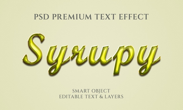 Conception d'effet de texte sirupeux