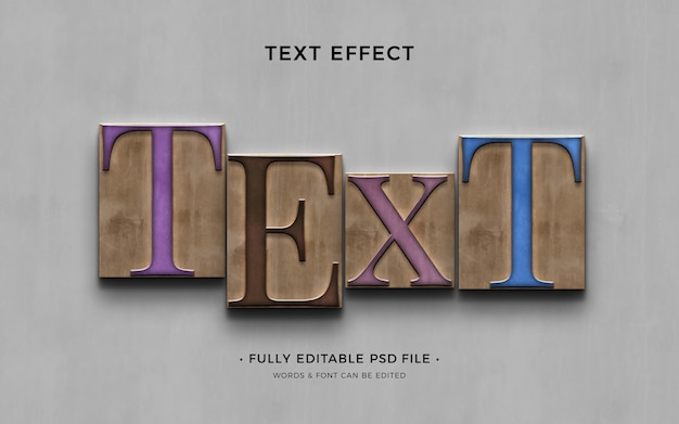 PSD conception d'effet de texte typographique