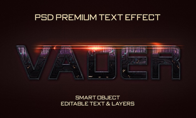 Conception d'effet de texte Vader Scifi