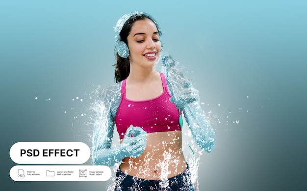 Conception d'effets photo d'eau