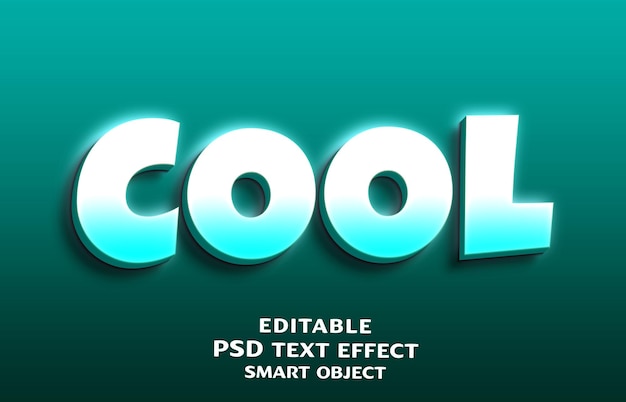 PSD conception d'effets de texte 3d cool