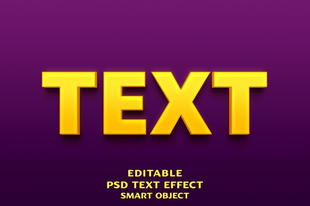 PSD conception d'effets de texte 3d