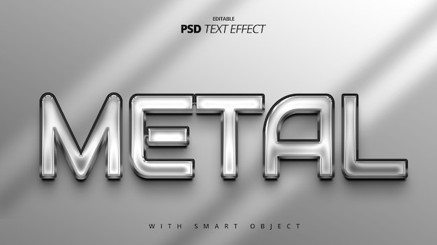 Conception d'effets de texte de titre de film brillant en métal