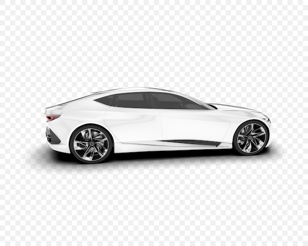 Conception élégante et moderne de voiture électrique blanche