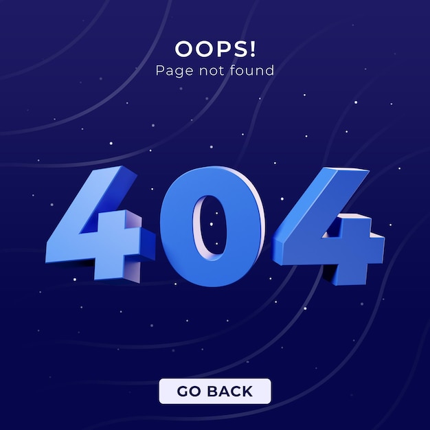 PSD conception d'erreur 404 pour la page de destination