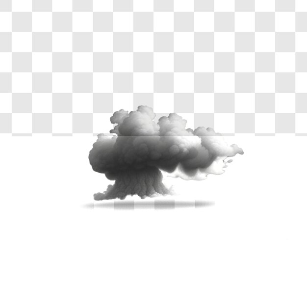 Conception d'explosion de fumée rendu isolé rendu plat illustration fond transparent