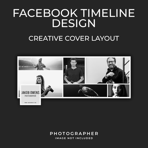 PSD conception facebook de couverture de chronologie